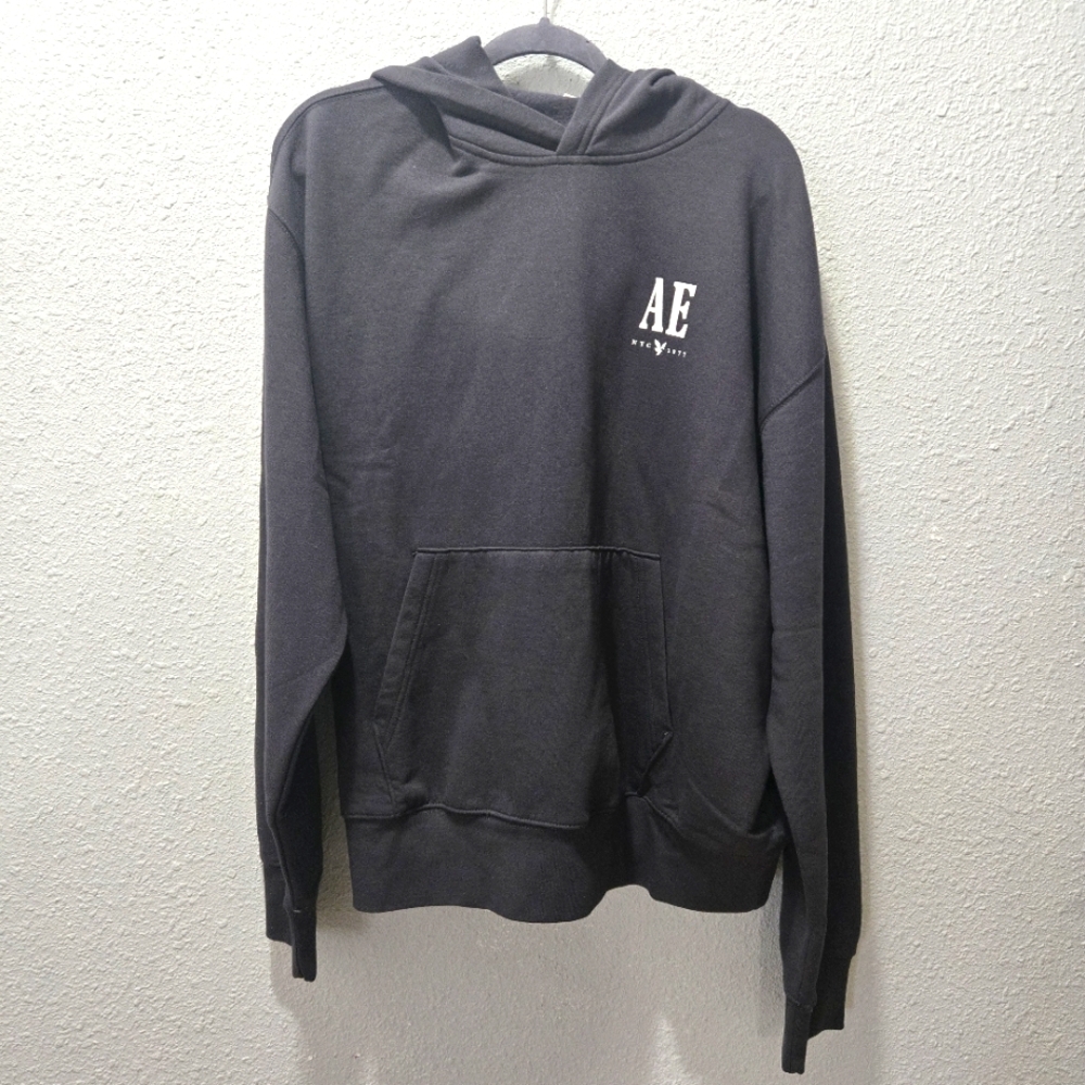 American Eagle Outfitters Men's Charcoal Hoodie
